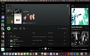 spotify on laptop
